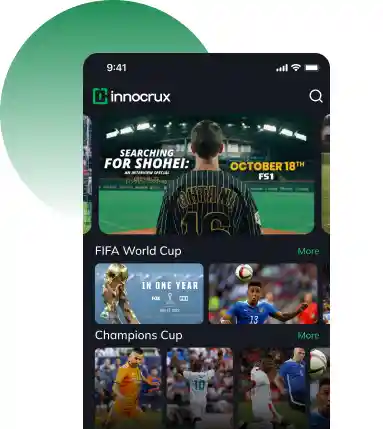 sports streaming platform with Innocrux's VOD solution